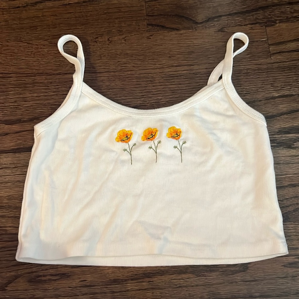 Brandy Melville Embroidered Tank